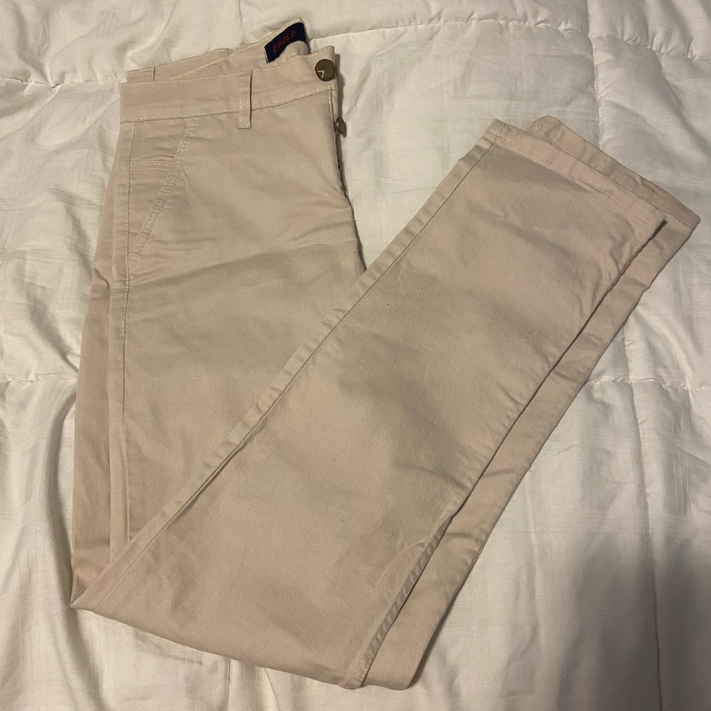 White stretch khakis/Dress-pants